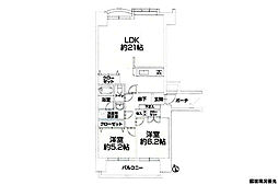 藤和平和公園ホームズ 2LDKの間取図画像