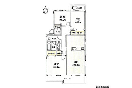 間取り図※図面現況優先