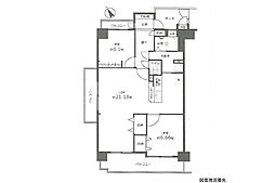 サーパス舟入通り 2LDKの間取図画像