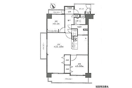 2LDK 間取り