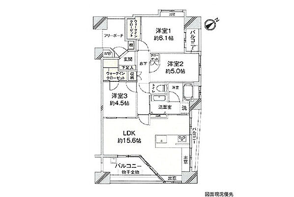間取り パークコート上柳橋 6階/-