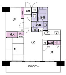 ライオンズマンション東浦和第2 3LDKの間取図画像