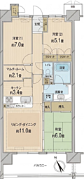 ソル・シエーナ川口 3LDKの間取図画像