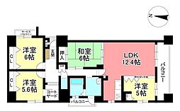 ネオグランデ大林アイズ・ガーデン 4LDKの間取図画像