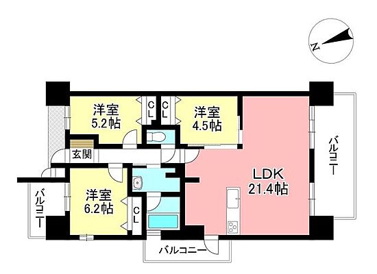 間取り ミッドシティセントラル新豊田 4階/-