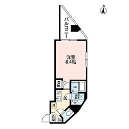 SkyDokkyo 1Kの間取図画像