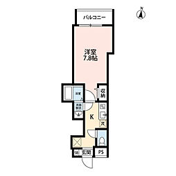 SkyDokkyo 1Kの間取図画像