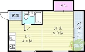 KMSコート  ｜ 兵庫県神戸市中央区国香通5丁目（賃貸マンション1R・4階・23.00㎡） その2