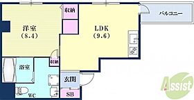 ビューノ三宮  ｜ 兵庫県神戸市中央区旭通4丁目（賃貸マンション1LDK・4階・41.10㎡） その2