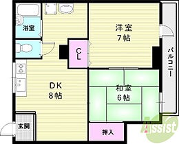 シャトーすずらんIII  ｜ 兵庫県神戸市北区南五葉3丁目4-24（賃貸マンション2LDK・2階・50.00㎡） その2