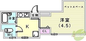 CASA T.M  ｜ 兵庫県神戸市中央区花隈町（賃貸マンション1K・3階・20.00㎡） その2