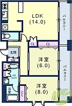 プレジール三ノ宮  ｜ 兵庫県神戸市中央区加納町2丁目（賃貸マンション2LDK・10階・68.71㎡） その2