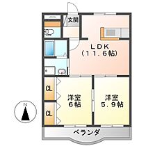 ラポールＲＹＵ 103 ｜ 岐阜県各務原市那加西市場町5丁目（賃貸アパート2LDK・1階・49.50㎡） その2