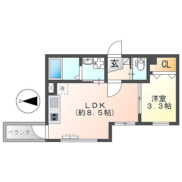 Infina岐阜 302｜岐阜県岐阜市竜田町6丁目(賃貸マンション1LDK・3階・28.73㎡)の写真 その2