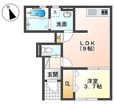 リーブルファイン領下2 103 ｜ 岐阜県岐阜市領下67-1（賃貸アパート1LDK・1階・34.34㎡） その2