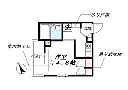 hautpont 1Kの間取図画像
