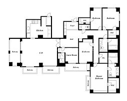 レジデンス代官山 4SLDKの間取図画像