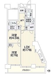 ファミールハイツ上野芝3番館 2SLDKの間取図画像