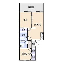 バロネス・アンドウ 2LDKの間取図画像
