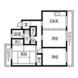 間取図画像 3DK