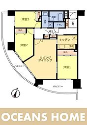 ダイアパレス川越霞ケ関 3LDKの間取図画像