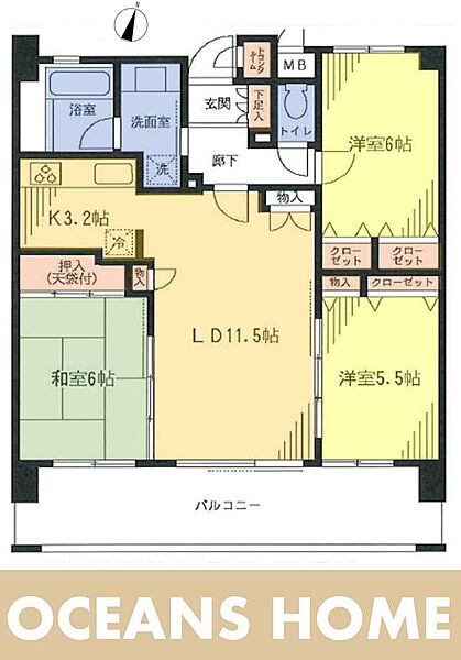 間取りを拡大表示