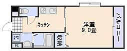 TYTハピネス 6階1Kの間取り