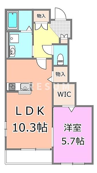 千葉県千葉市中央区矢作町(賃貸アパート1LDK・1階・43.20㎡)の写真 その2