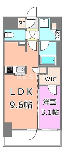 千葉県千葉市中央区富士見1丁目(賃貸マンション1LDK・8階・32.80㎡)の写真 その2