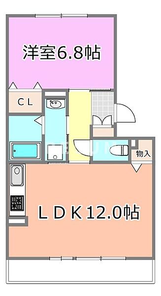 サキクサノ郷III ｜千葉県千葉市稲毛区作草部町(賃貸アパート1LDK・2階・43.93㎡)の写真 その2