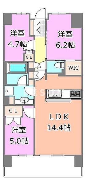 パークホームズ千葉 ｜千葉県千葉市中央区本千葉町(賃貸マンション3LDK・5階・66.68㎡)の写真 その2