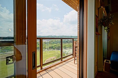 多摩川の景色を一望できます