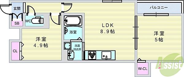 ラモーナ豊南町南 101｜大阪府豊中市豊南町南6丁目(賃貸アパート2LDK・1階・43.92㎡)の写真 その2