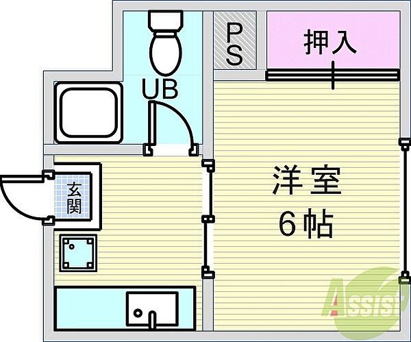 豊中コーエーマンション 207｜大阪府豊中市大黒町3丁目(賃貸マンション1K・2階・20.50㎡)の写真 その2