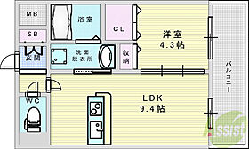 LANI　TOYONAKA 203 ｜ 大阪府豊中市庄内西町2丁目（賃貸マンション1LDK・2階・33.15㎡） その2