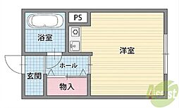 ハイツ石橋前田ビル ワンルームの間取図画像