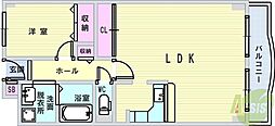 サンフラッツ南桜塚 2LDKの間取図画像