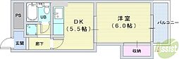 メゾンサプリーム 1DKの間取図画像