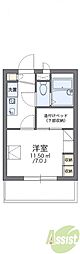 レオパレスメルベーユ 1Kの間取図画像