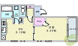 ブリリオ石橋 1DKの間取図画像