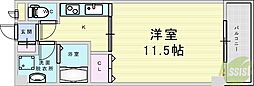 コージィコート桜井 1Kの間取図画像