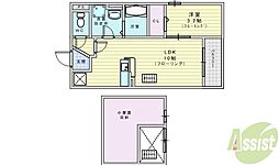 フェリーチェ野田 1LDKの間取図画像