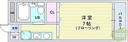 ステラ蛍池 1Kの間取図画像