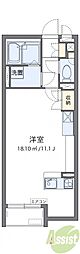 レオネクストみやのまえ ワンルームの間取図画像