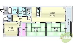 プリムベール向丘 3LDKの間取図画像