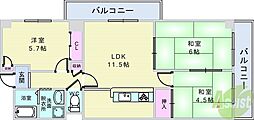 グリーンローレル立花 3LDKの間取図画像