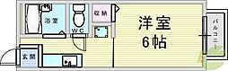 ヴィラージュみのお 1Kの間取図画像