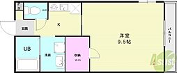 グレースホタル 1Kの間取図画像