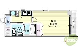 KDXレジデンス豊中南 1Kの間取図画像