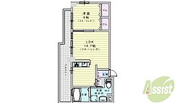 フェニックス緑地公園 1LDKの間取図画像